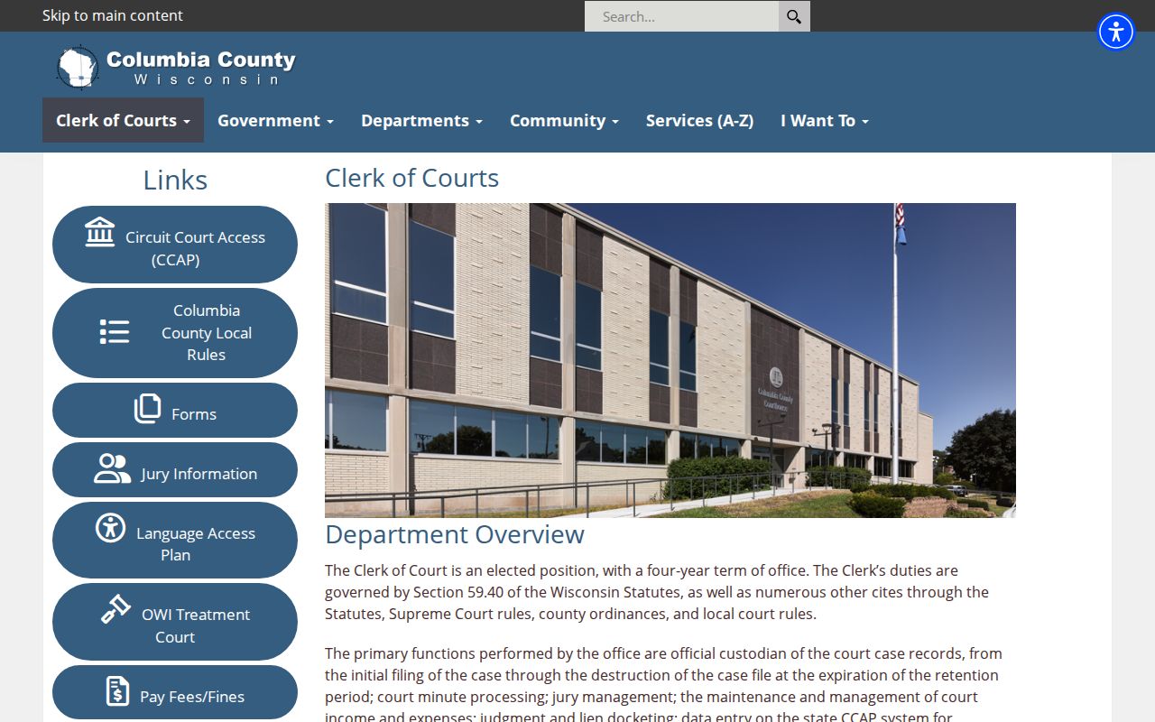 Columbia County arrest search court records channel