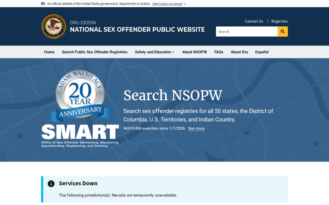 Columbia County sex offender lookup through NSOPW