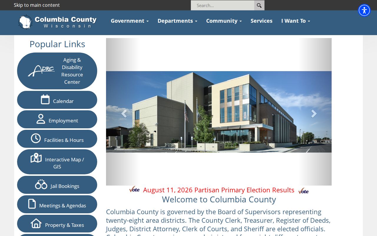 Columbia County criminal records official county office directory